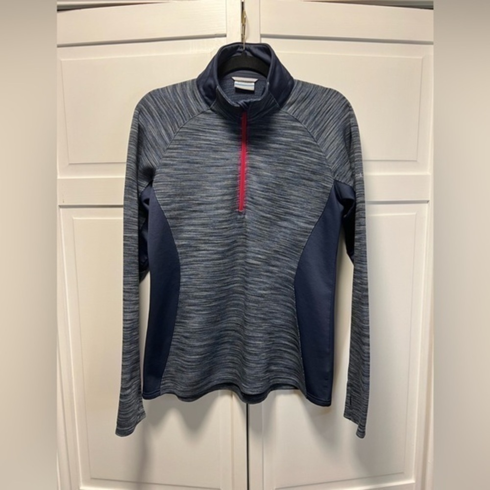 Columbia 1/2 Zip Optic Got It ll Sweater Women’s Size Large Color Blue,G…